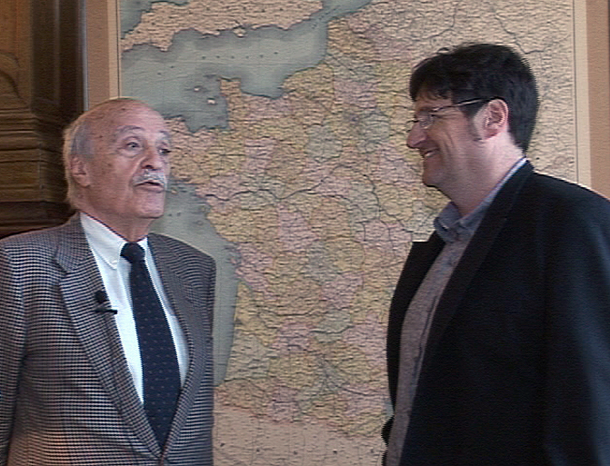 En tournage avec Michel Anfrol à la fondation CHARLES DE GAULLE